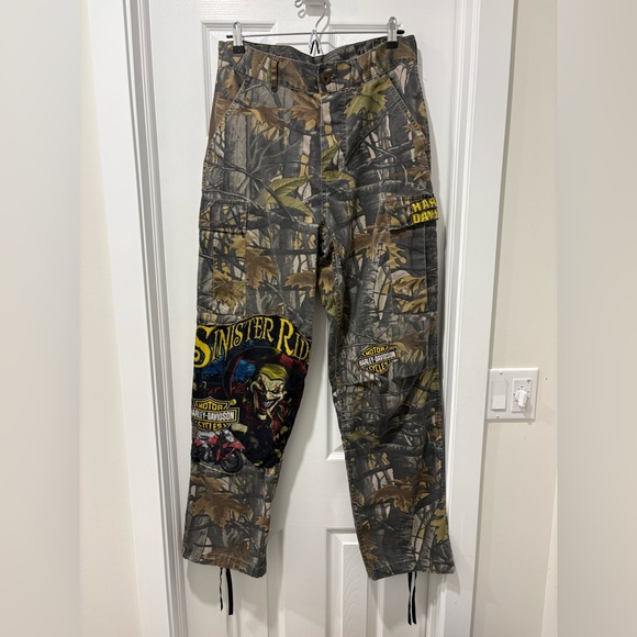Harley-Davidson Other - Custom Harley-Davidson Men’s Camo Graphic Work Pants - Green/Brown one of one